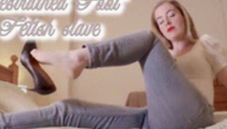 Restrained Foot Fetish slave