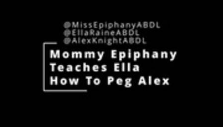 Step-Mommy Epiphany Teaches Ella Raine how to Peg Alex