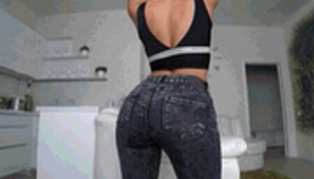 I will shake my booty in jeans and you will jerk off aff JIII