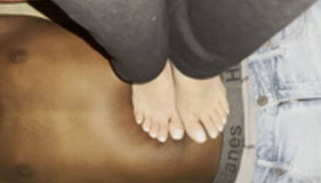 Your stomach is my footrest