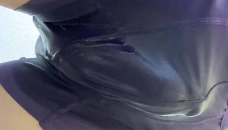 Big Boxer Bulge in Bathroom