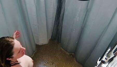 British stepmom dancing naked in the shower