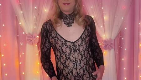 Joanie - Black Lace Bodystocking