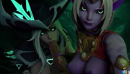 Miss Fortune & Soraka Blowjob (with sound) 3d animation ASMR hentai League of Legends bj