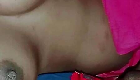 Indian girl hot boobs touch his boyfriend ready to fuck in home