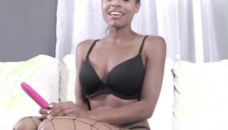 PORNSTARPLATINUM African Tiffany Tosh Squirts And Masturbates