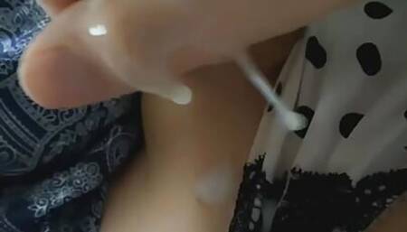 Cumming sweetly in my panties squirting cum