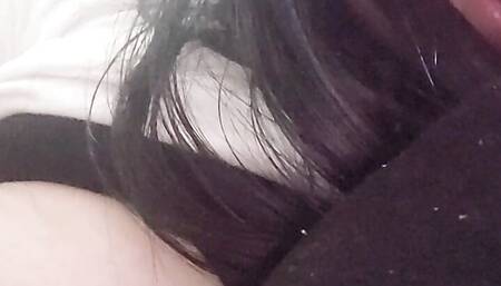 Asian Chinese lesbian teen girl masturbate suck big didlo cock