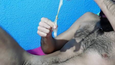 Premium masturbation using a condom