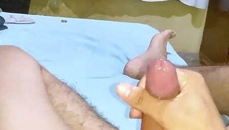 Super cumshot on Brazilian boy's belly