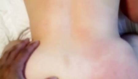 I punished with slaps on the naughty ass while she swallows my dick whole with her pussy