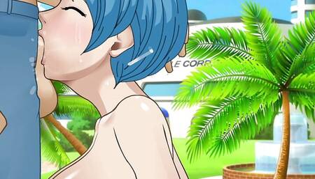 Bulma cheating milf slut with big tits can't stop herself from deepthroating his massive cock - SDT