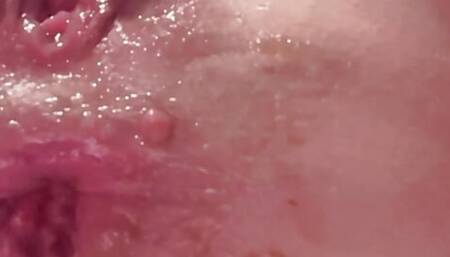 Squirting with vibrator in the ass