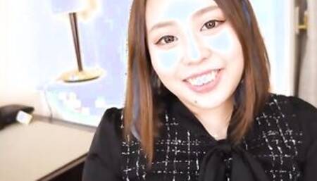 Office women Miss Rion Kouda comes to an interview to become our performer