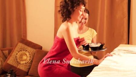 Prurient Elena's virginmassage clip