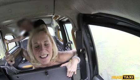 Molly and Christen are fucking in the doggy style in the car