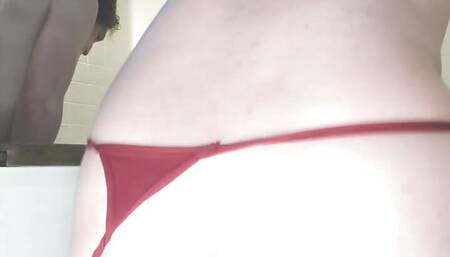 Cock Craving Sissy Femboy Makes His Ass Go "Clap Clap Clap" practicing on Dildo