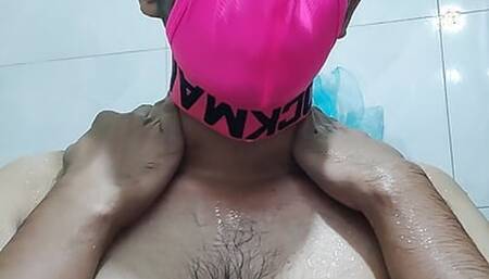 Faggot Sniffing jockstrap used by boyfriend of the girl I have crush on