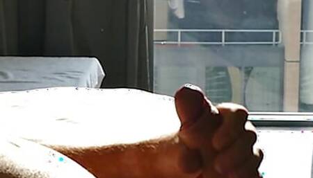 Hotel room cumshot