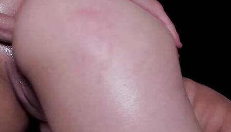 I give this bitch a massage and I fuck her pussy and ass until I cum on her face