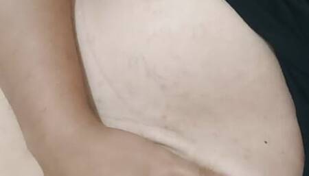 Playing My Big Tits or Boobs While I'm Lie Down on the Bed