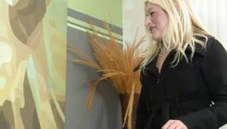 Slender blonde 18 year old with tiny titties gets all her holes pounded by the bbc