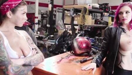 Bloodthirsty Biker Babes: Part 1 Sex Tape With Anna Bell Peaks, Felicity Feline - Brazzers Official
