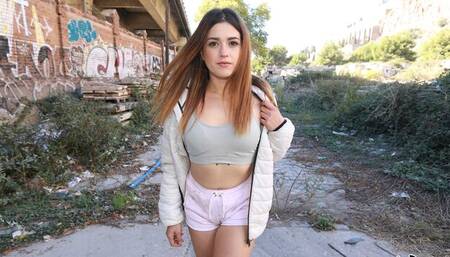Cutie Andrea Lapiedra screwed in the doggy style pose