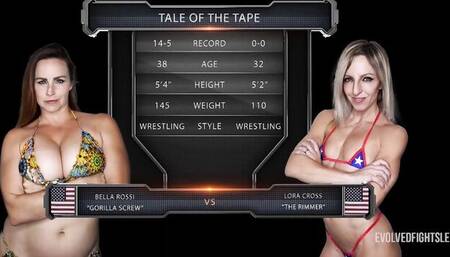 Cute Bella Rossi and Bella - scissoring in lesbian clip - Evolved Fights Lez
