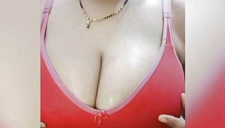 My darling Swathi big boobs showing in bathroom