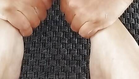 Foot massage of Dominatrix feet