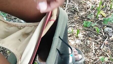 Forest masturbating very loud moaning
