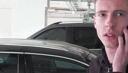 Blond Guy Needs Some Help With His Car & He Is Willing To Do Anything, Including Sucking A Cock - TWINK POP