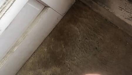 Big cum shot at the front door