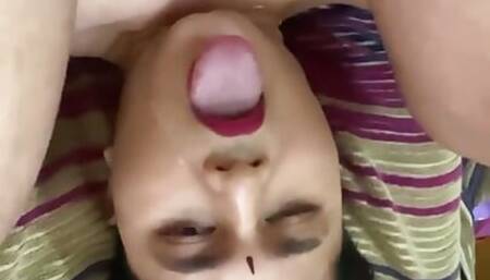 indian crossdresser cum facial