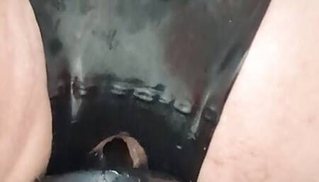 Latex Sissy with XXL Plug