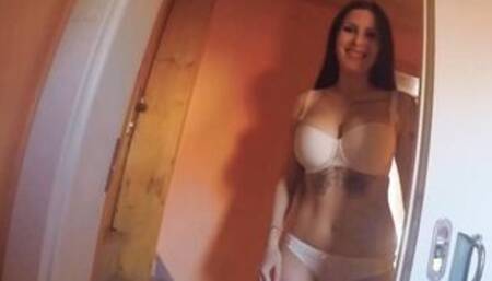 German point of view Porn with a real african haired Hooker white panties