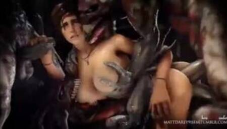 Gaming sluts fuck monsters