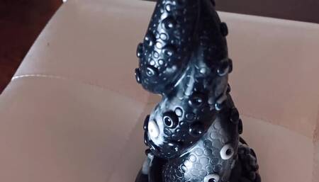 Horny girl was fucked by alien's dildo