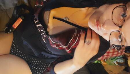 Babykittyfuk sexy Strip Tease, Booty jiggling, and titties out