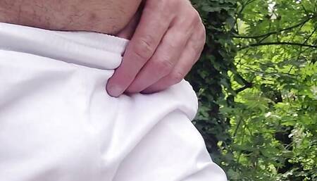 Dick out of the shorts