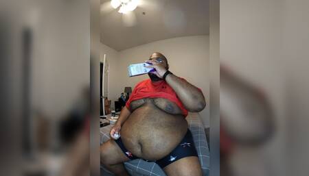 So I made some burgers for a late lunch and some half and half to top the belly off