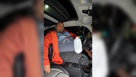 Fat guy in a little car and chugging some half and half. Gains coming back stronger this time.