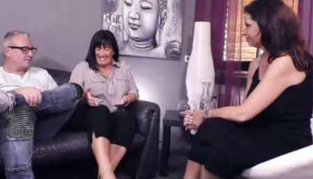 FFM 3Some into a German Roleplay with 2 Milfs
