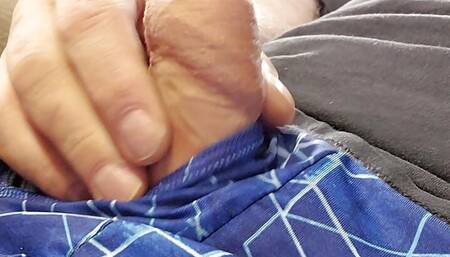 Uncut chub hands free soft to hard in boxers