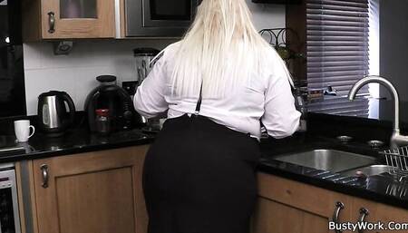 Busty Work - blonde sex