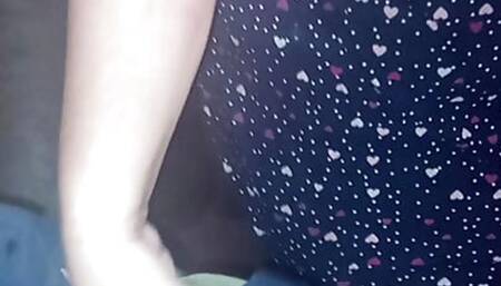 The naughty mom gave me a handjob