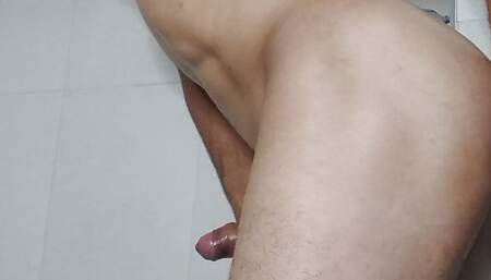 I put the 24 cm dildo all the way to the bottom of my ass