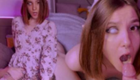 Sexy elf girl sucked me dry after cowgirl fucking 4K