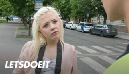 Sexy Blondie Anna Rey POV Fuck with Dirty Policeman